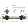 Wał, przegubowo-teleskopowy 1290-1990mm 1890Nm Z6 - 1 3/4 z dwóch stron CE 2020 seria 9R Waryński