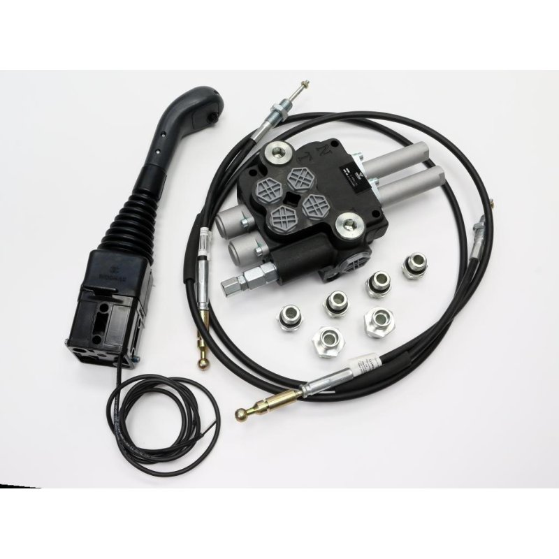 Zestaw do Ładowacz TUR -Rozdzielacz 80L 2-sekcyjny + Joystick z przyciskiem + Elementy złączne + Linki na kulkę 1500mm VOIMA
