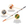 Trzonek aluminiowy - teleskopowy, 120 cm (mocowanie CLICK), Teger