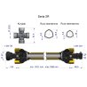 Wał przegubowo-teleskopowy 1010-1580mm 270Nm widłak Z21 skręcany na śrubę 40270 CE 2020 seria 2R WARYŃSKI