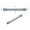 Śruba dwustronna, M12 130mm 20mm gwintu , (sprzedawane po 25), Waryński