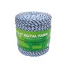 Plecionka, do elektryzatora 3mm, 2x0,20mm Cu, 4x0,20mm SS biało-niebieska 400m, Royal Farm
