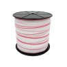 Taśma, do elektryzatora 40mm, 3x0,25mm Cu, 5x0,25mm SS biało-czerwona 200m, Royal Farm