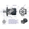 Silnik hydrauliczny orbitalny  V-MR-S 50 cm3/obr (140 bar / max.175 bar) VOIMA