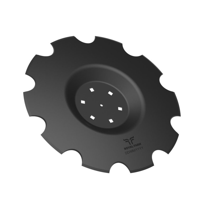 Talerz, uzębiony Z-10 fi 510 mocowanie 6/120 grubość 3.5 mm przetłoczony stal borowa , Royal Farm