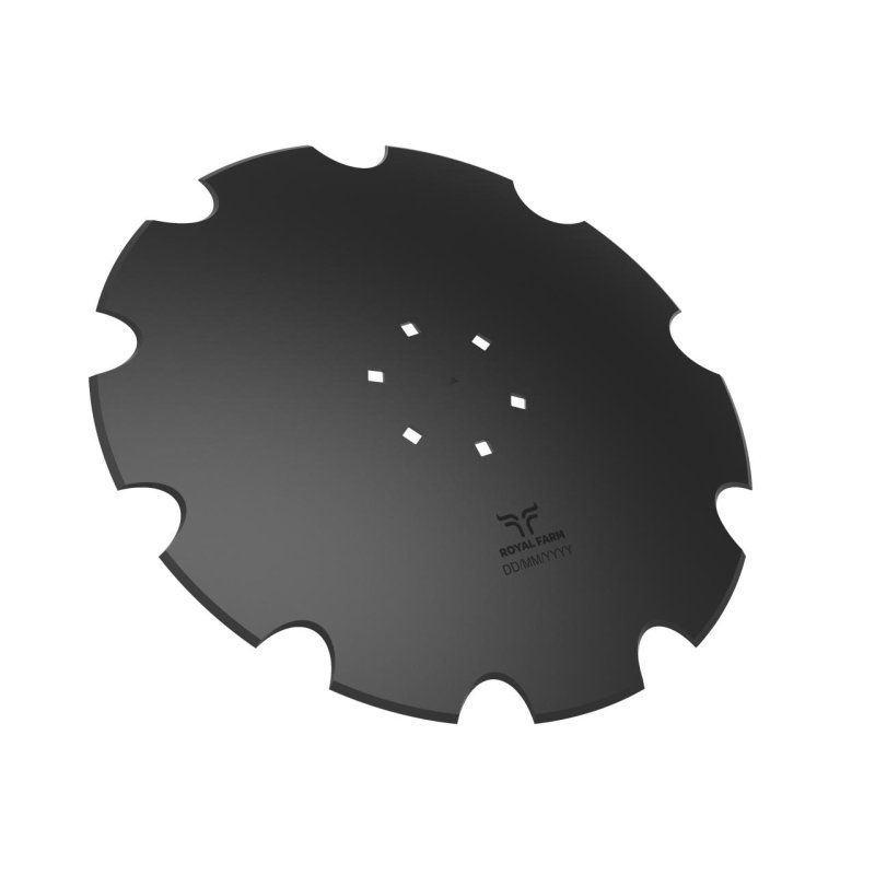 Talerz, uzębiony Z-10 fi 560 mocowanie 6/120 grubość 4 mm stal borowa, Royal Farm
