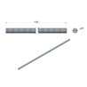 Pręt gwintowany M18 x 1000mm kl.8.8 DIN 975 ocynkowany TEGER