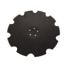 Talerz, uzębiony Z-10 fi 560 mocowanie 5/98 grubość 4,5 mm stal borowa prosta piasta, Waryński