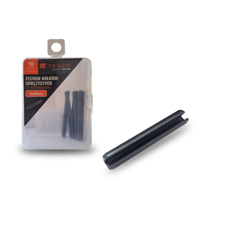 Kołek sprężysty 3x40 TEGER, (sprzedawane po 10)