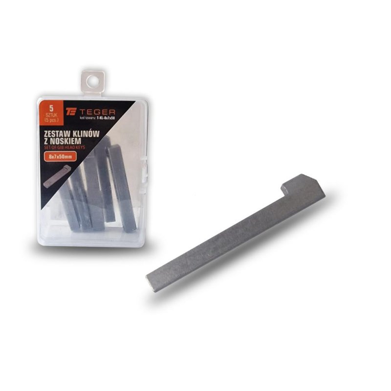 Klin z noskiem 8x7x50 TEGER, (sprzedawane po 5)