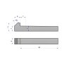 Klin z noskiem 8x7x50 TEGER, (sprzedawane po 5)