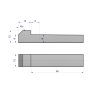 Klin z noskiem 12x8x50 TEGER , (sprzedawane po 5)