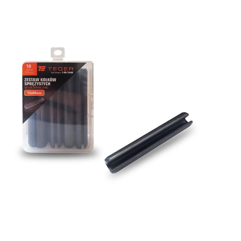 Kołek sprężysty 12x80 TEGER, (sprzedawane po 10)