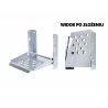 Stopień burty składany ocynkowany przyczepy, przyczepki 160x150mm