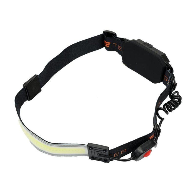 Latarka czołówka,  paskowa SOFT  LED COB  450lm z funkcją RED z tyłu ładowana USB, Teger