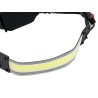 Latarka czołówka,  paskowa SOFT  LED COB  450lm z funkcją RED z tyłu ładowana USB, Teger