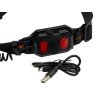Latarka czołówka,  paskowa SOFT  LED COB  450lm z funkcją RED z tyłu ładowana USB, Teger