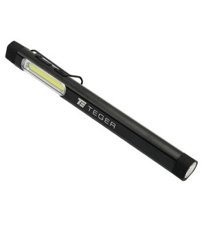 Latarka LED COB pen aluminiowa 400lm akumulator 750mAh ładowana USB Teger