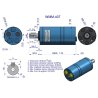 Silnik hydrauliczny orbitalny WMM 40 cm3/obr (90 bar / max.140 bar) przyłącza tylne Waryński