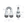 Zacisk linki stalowej 10mm TEGER, (sprzedawane po 10)