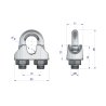 Zacisk linki stalowej 6mm TEGER, (sprzedawane po 10)