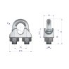 Zacisk linki stalowej 8mm TEGER, (sprzedawane po 10)