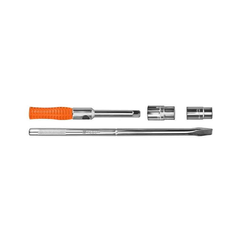 Klucz do kół krzyżakowy z uchwytem wkładanym, 1/2" (17/19/21/23mm), Teger