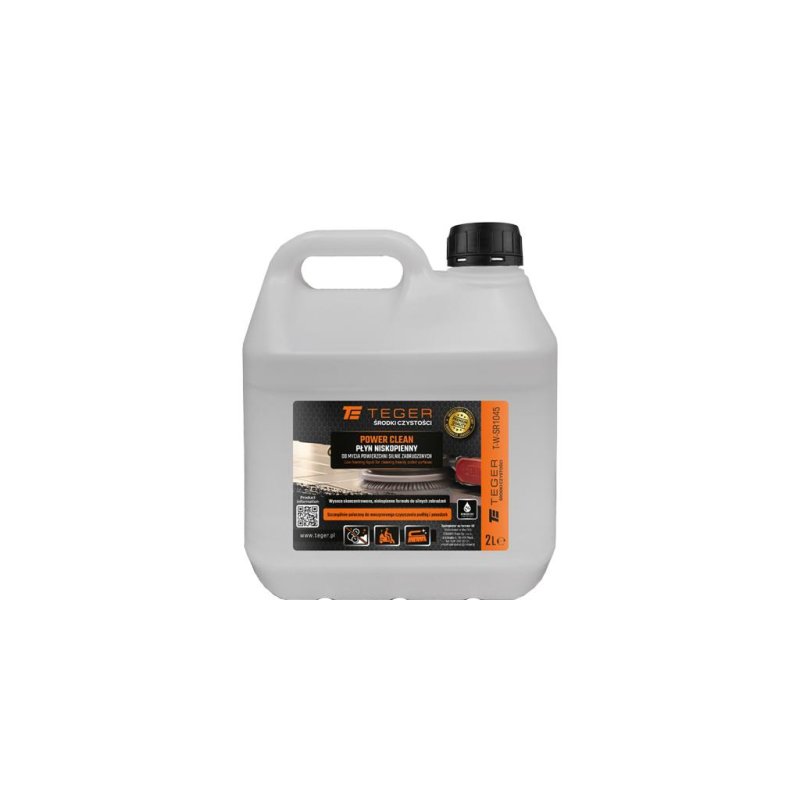 Płyn niskopienny do mycia powierzchni silnie zabrudzonych POWER CLEANING, 2l, Teger