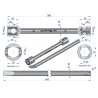 Klucz do kół , 395 mm długości rozmiar 27x32 mm z łyżką, do prac montażowych i demontażowych w mechanice , Waryński