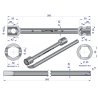 Klucz do kół , 395 mm długości rozmiar 30x32 mm z łyżką, do prac montażowych i demontażowych w mechanice , Waryński