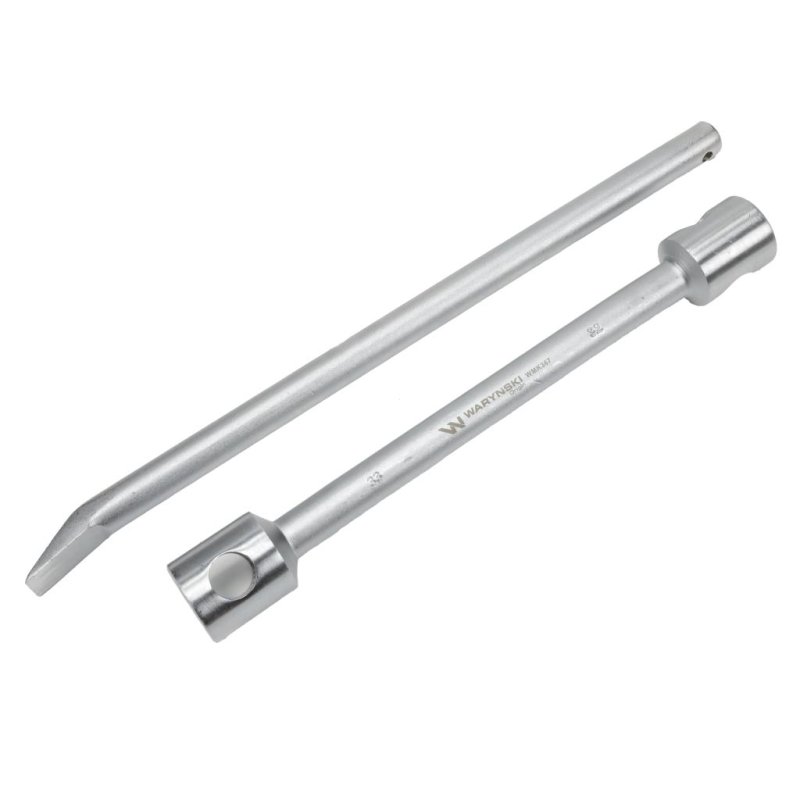 Klucz do kół , 395 mm długości rozmiar 32X33 mm z łyżką, do prac montażowych i demontażowych w mechanice , Waryński
