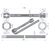 Klucz do kół , 395 mm długości rozmiar 32X33 mm z łyżką, do prac montażowych i demontażowych w mechanice , Waryński