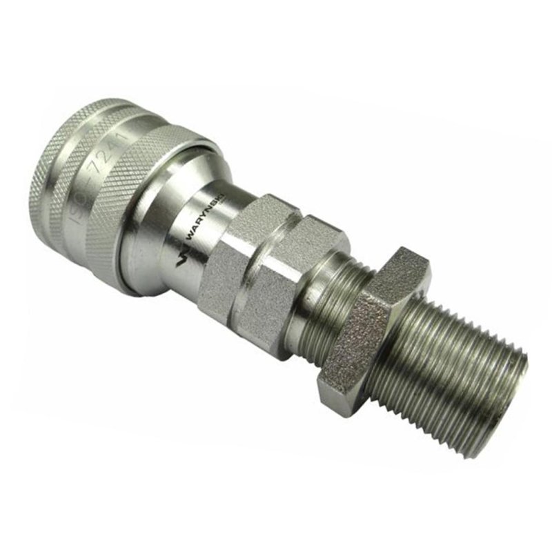 Szybkozłącze hydrauliczne gniazdo long M22x1.5 gwint zewnętrzny EURO (9100822GL) (ISO 7241-A) Waryński (opakowanie 50szt)