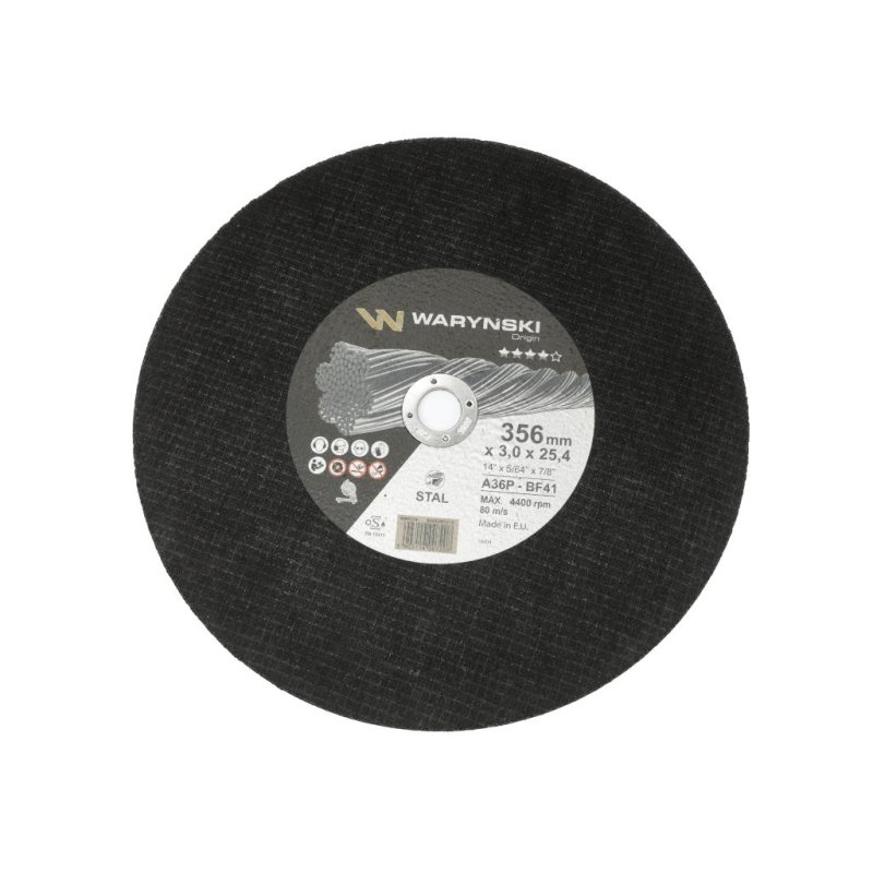 Tarcza do cięcia metalu 355 x 3 x 25,4 mm  (sprzedawana po 10 szt.) Waryński