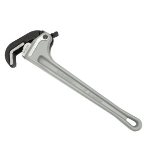 Klucz do rur, samozaciskowy 18" uchwyt aluminium wzmocniony szczęki ze stali CrMnTi z dodatkiem Tytanu, Waryński