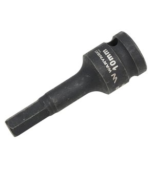 Nasadka udarowa 1/2", imbusowa 10mm hex H10 ze stali CrMo, Waryński