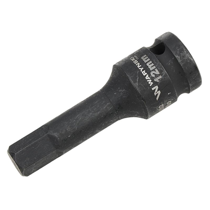 Nasadka udarowa 1/2", imbusowa 12mm hex H12 ze stali CrMo, Waryński