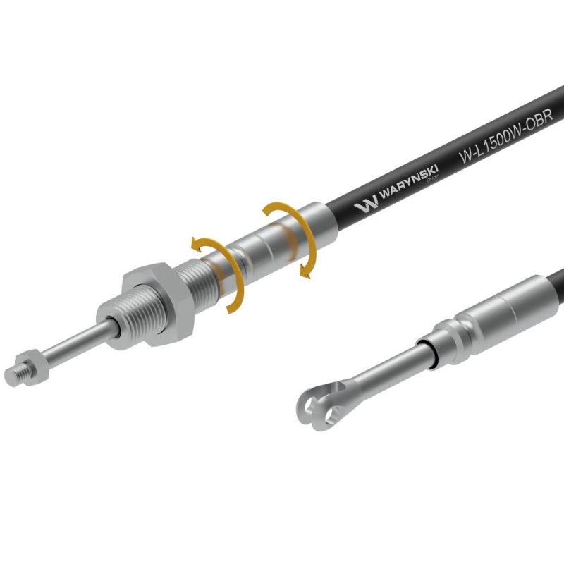 Linka z końcówką obrotową do sterowania rozdzielaczem na widełki L-1500mm Waryński
