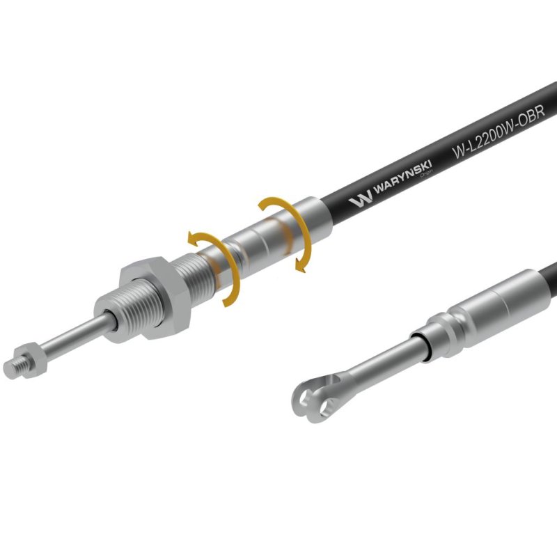 Linka z końcówką obrotową do sterowania rozdzielaczem na widełki L-2200mm Waryński