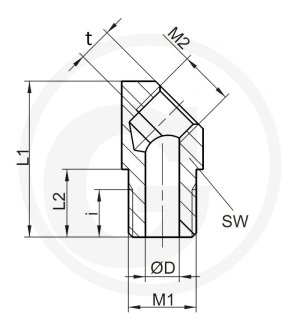Złącze kątowe 45° 10101506, 0401950007-00