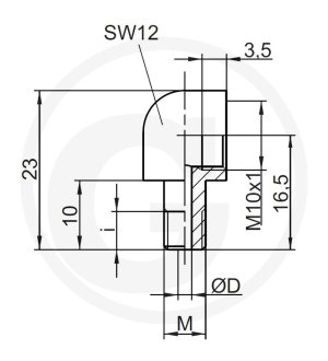Złącze kątowe 90° 10104831, 1002 10 070