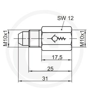Zawór przeciwzwrotny 10100252, 4010960040000