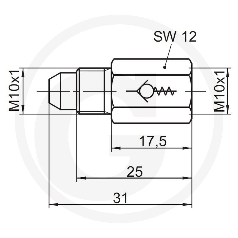 Zawór przeciwzwrotny 10100252, 4010960040000