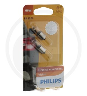 Żarówka z cokołem szklanym H6W 12036B2