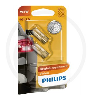 Żarówka z cokołem szklanym W5W 12961B2