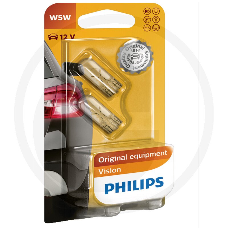 Żarówka z cokołem szklanym W5W 12961B2