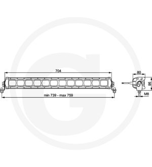 Reflektor roboczy / listwa świetlna LED 1GJ 360 003-002