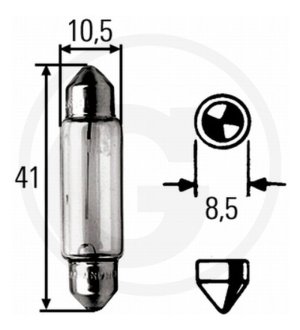 Gluehlampe, 24 V, SV 8,5 8GM 002 091-321