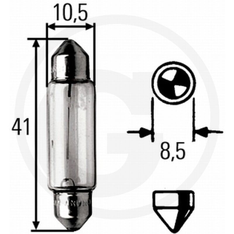 Gluehlampe, 24 V, SV 8,5 8GM 002 091-321