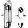 Gluehlampe, 24 V, SV 8,5 8GM 002 091-321